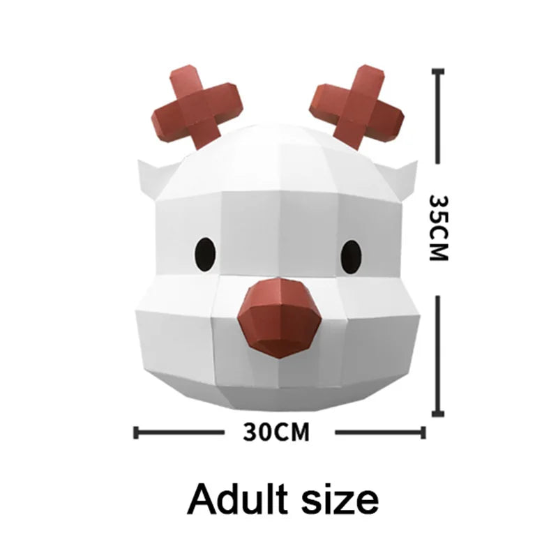 DIY 3D Paper Papercraft Kit – UrbanFolds Papercraft Kit – DIY papercraft kit, front view