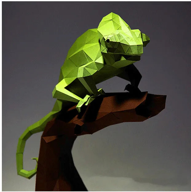 DIY 3D Paper Papercraft Kit – UrbanFolds Papercraft Kit – DIY papercraft kit, angle view