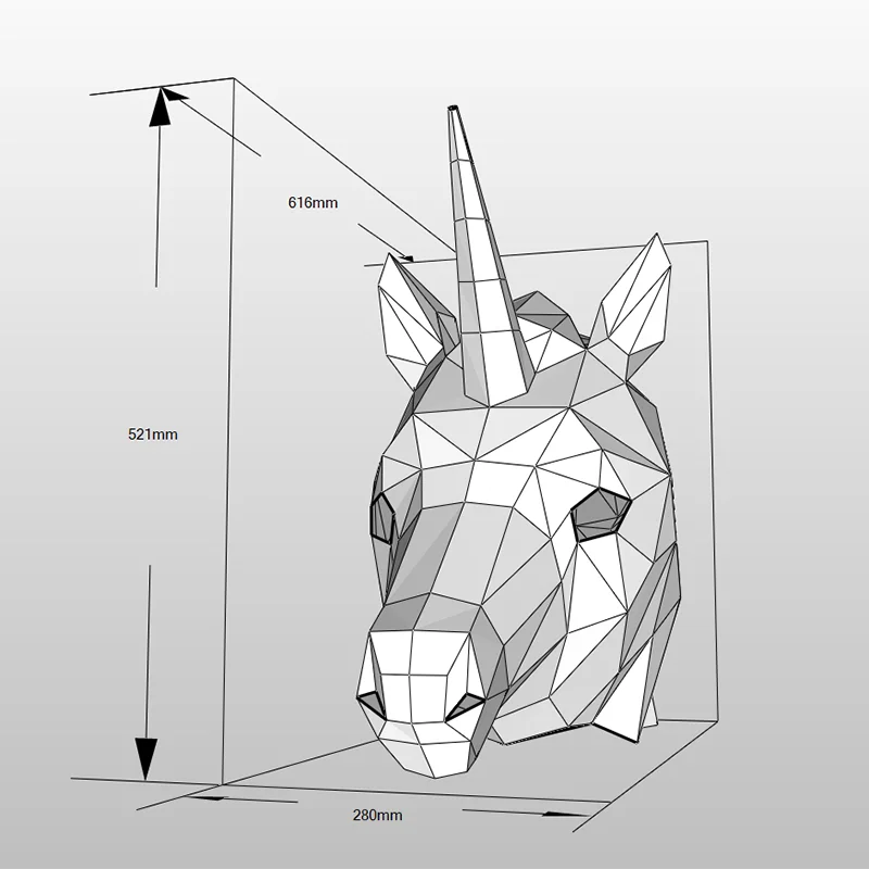 DIY 3D Paper Papercraft Kit – UrbanFolds Papercraft Kit – DIY papercraft kit, angle view