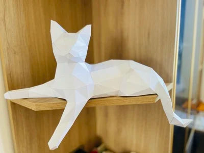 DIY 3D Paper craft Cat White Black Halloween Boy's Bedroom Art ations Hallway Party ations Toys – craft – UrbanFolds craft...