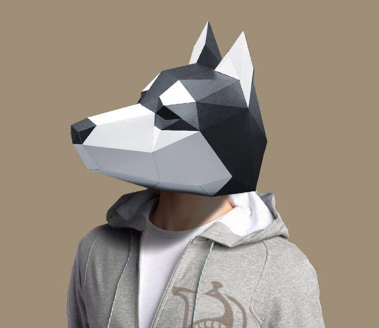 DIY 3D Paper Pre Cut Husky Dog Halloween Costume Cosplay Craft Christmas – craft – craft – Papercraft Mask – DIY 3D paper ...