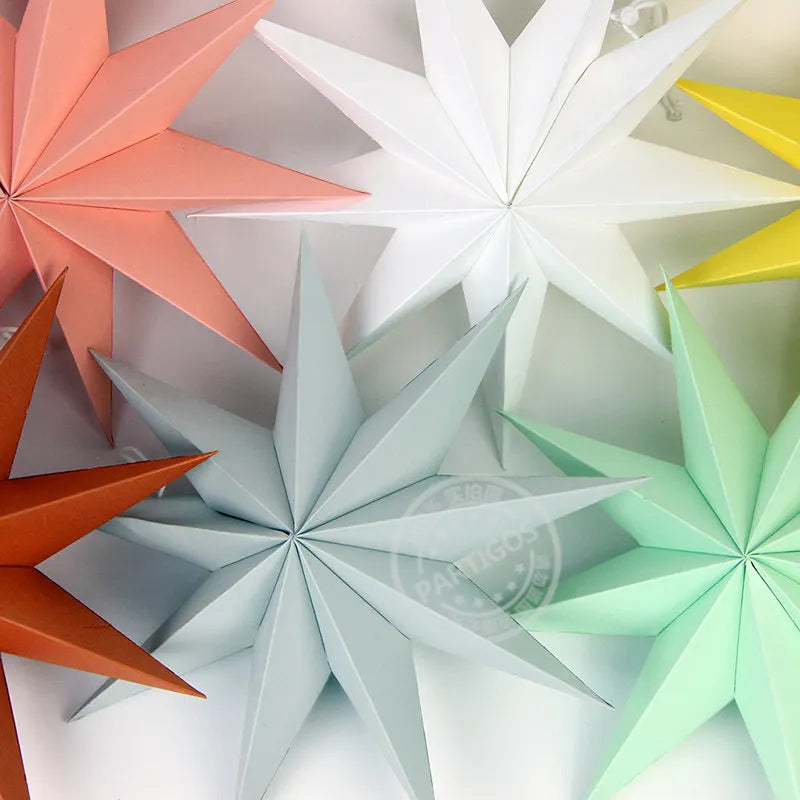 DIY 3D Paper 1pcs stars Nine-star ation Nine-pointed star wedding party supplies stars elegant room – UrbanFolds Papercraf...