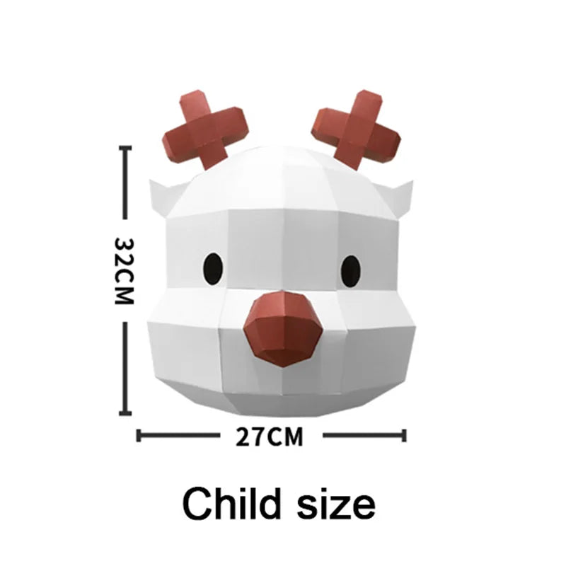 DIY 3D Paper Papercraft Kit – UrbanFolds Papercraft Kit – DIY papercraft kit, front view