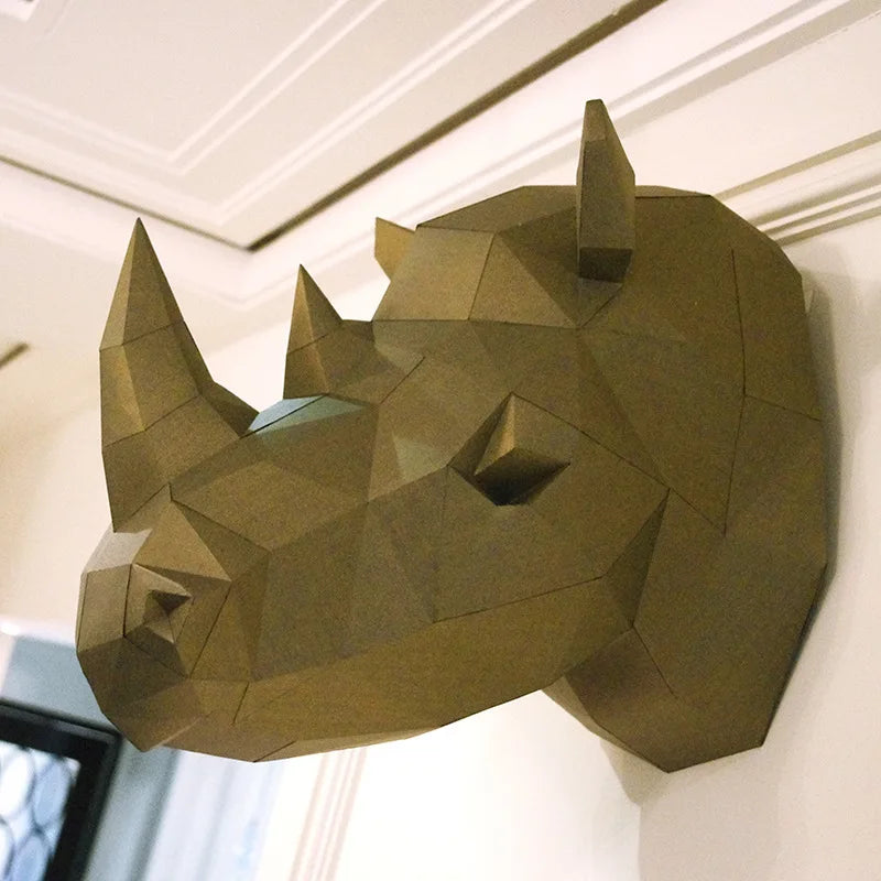 DIY 3D Paper Rhinoceros Rhino craft animal ation Puzzles Educational Toys Gift for Children – craft – UrbanFolds craft – U...