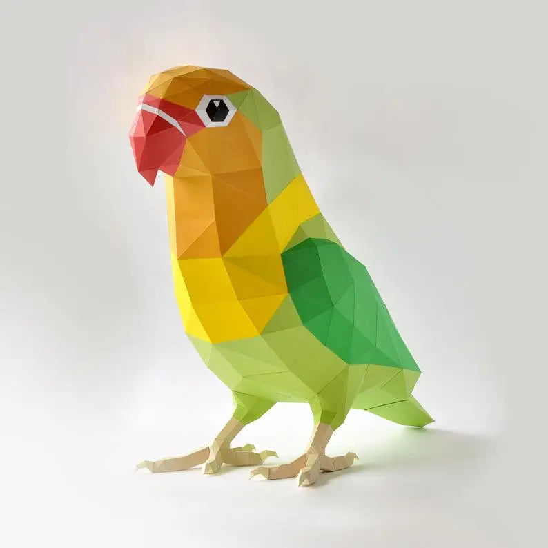 DIY 3D Paper Creative Love Bird Parrot Animal Ornament ation craft Handmade Origami Toys For Boys Girls – UrbanFolds Paper...