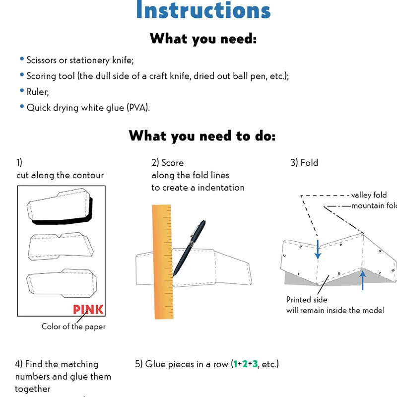 DIY 3D Paper Papercraft Kit – UrbanFolds Papercraft Kit – DIY papercraft kit, in use