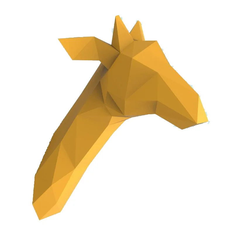 DIY 3D Paper Low Poly 40CM High Giraffe Handmade craft Modern Art ation Crafts – Geometric Papercraft Kit – DIY papercraft...