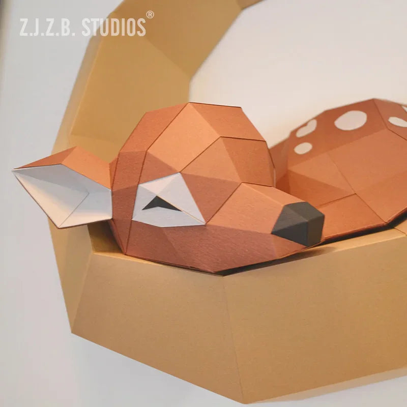 DIY 3D Paper Papercraft Kit – UrbanFolds Papercraft Kit – DIY papercraft kit, angle view