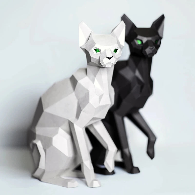 DIY 3D Paper Papercraft Kit – UrbanFolds Papercraft Kit – DIY papercraft kit, angle view