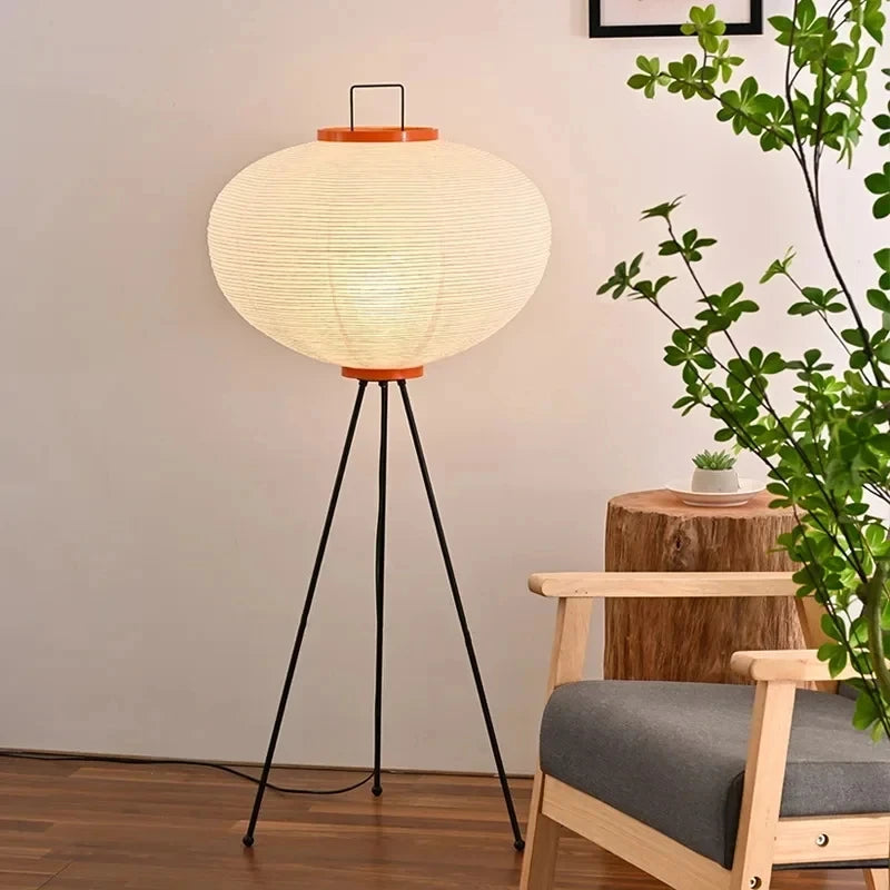 Modern Paper Modern Modern Japanese Noguchi Akari Rice Floor Wabi Sabi Vintage Standing Light for Bedroom Living Room Hous...