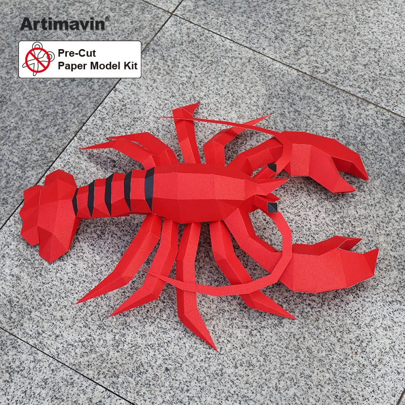 DIY 3D Paper Papercraft Kit – UrbanFolds Papercraft Kit – DIY papercraft kit, angle view