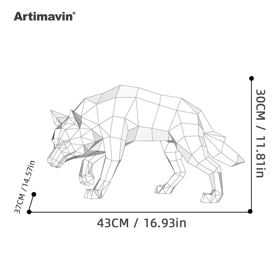 DIY 3D Paper Papercraft Kit – UrbanFolds Papercraft Kit – DIY papercraft kit, front view