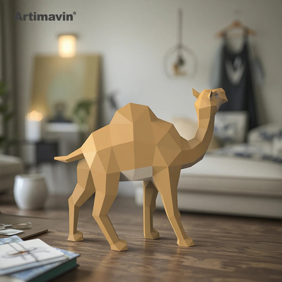 DIY 3D Paper Papercraft Kit – UrbanFolds Papercraft Kit – DIY papercraft kit, angle view