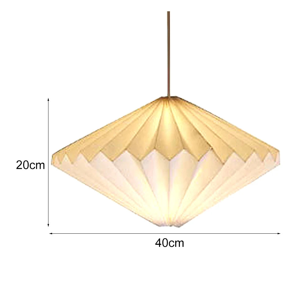 Nordic Creative Paper Lamp Cover Origami Lantern Shade Hanging Lampshade Foldable Ceiling Pendant Light Art Living Room Decor