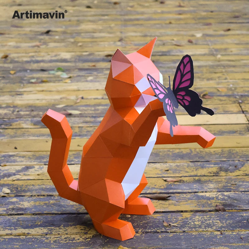 DIY 3D Paper Papercraft Kit – UrbanFolds Papercraft Kit – DIY papercraft kit, front view