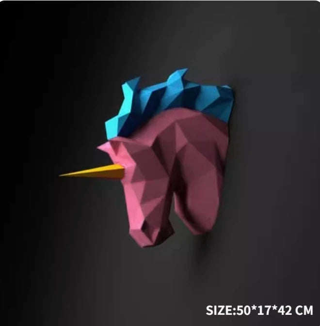 DIY 3D Paper craft Unicorn Party art Animal toys ation Puzzles Eductional toys birthday gift for kids – craft – UrbanFolds...