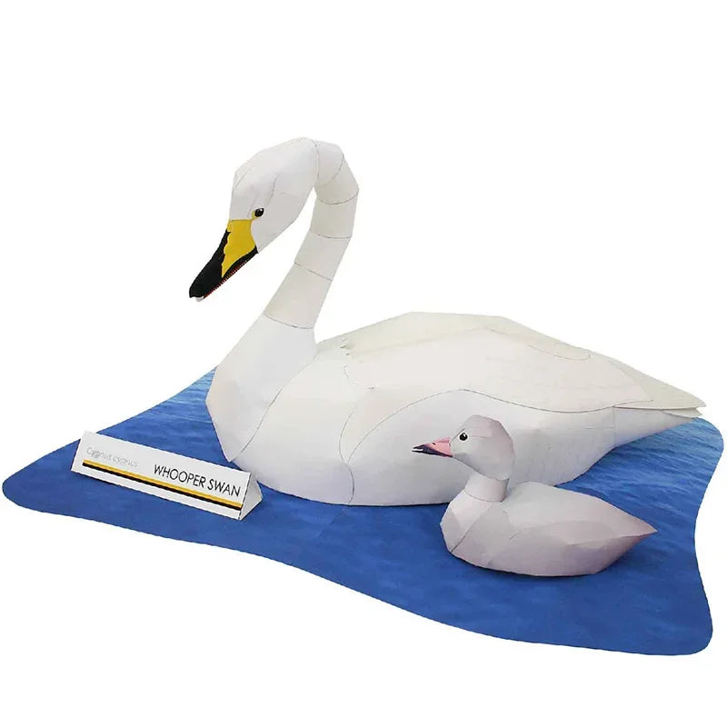 DIY 3D Paper Four Whooper Swan Folding Origami Art Cute craft Animal Figure Teens Adult Handmade Craft Toys QD-101 – Urban...