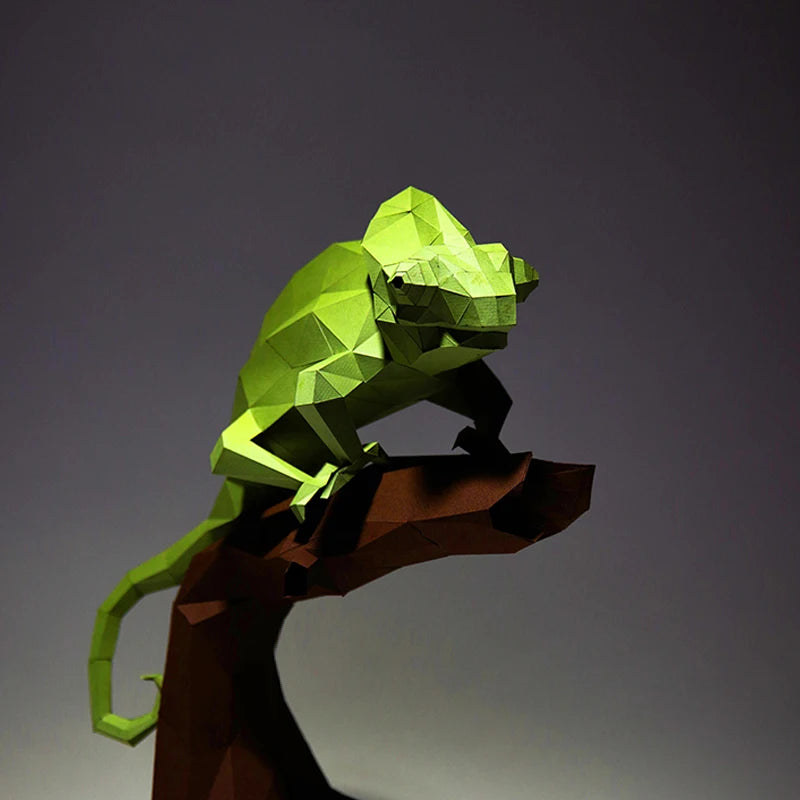 DIY 3D Paper Papercraft Kit – UrbanFolds Papercraft Kit – DIY papercraft kit, angle view