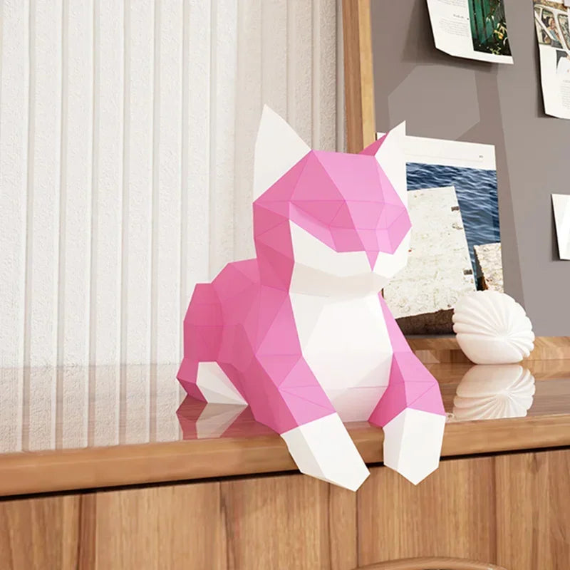 DIY 3D Paper Papercraft Kit – UrbanFolds Papercraft Kit – DIY papercraft kit, angle view