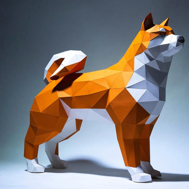 DIY 3D Paper Papercraft Kit – UrbanFolds Papercraft Kit – DIY papercraft kit, angle view