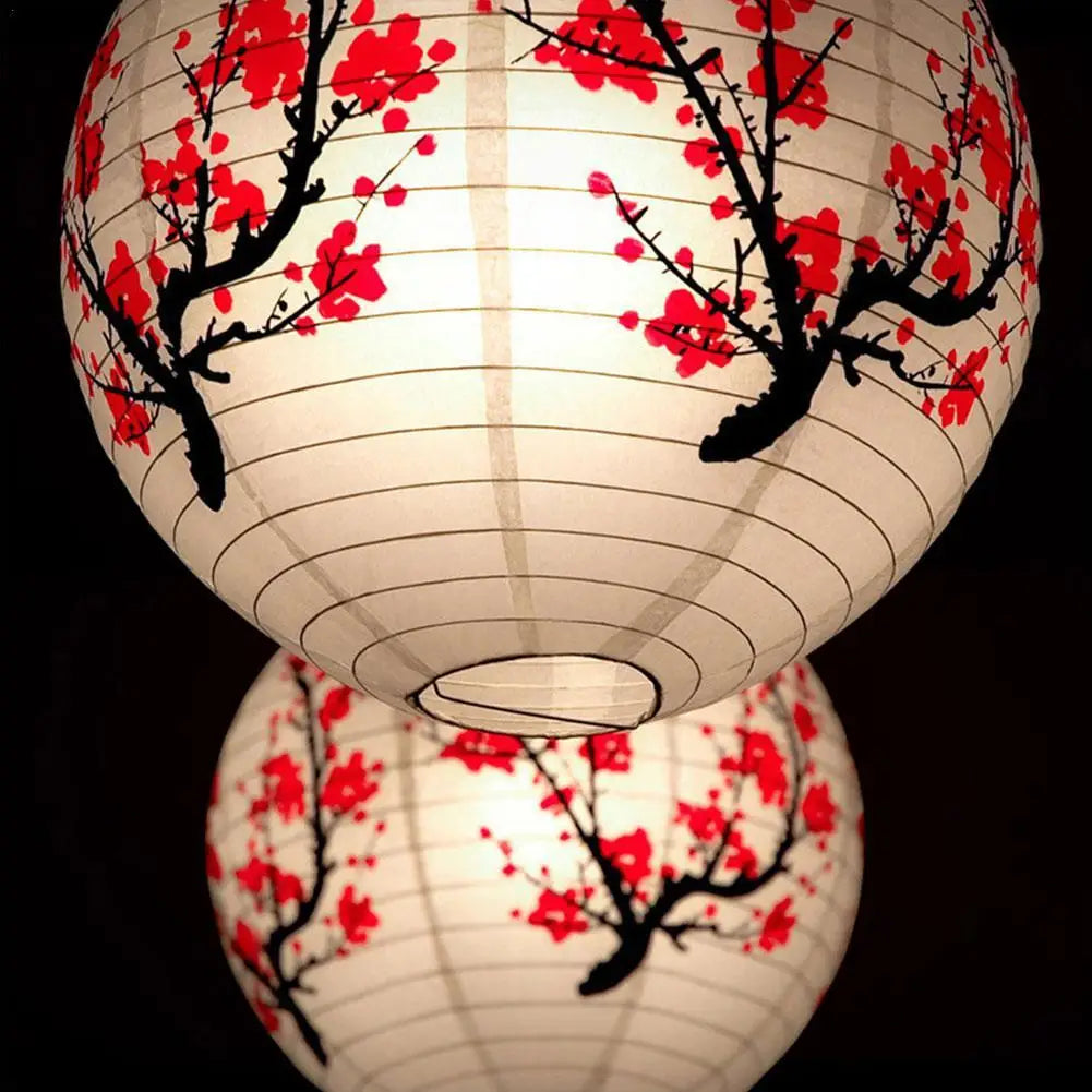 Modern Paper Modern Modern 30/35cm Plum Blossom Round Chinese Oriental Style Spring Festival Restaurant Wedding Gifts – Fo...