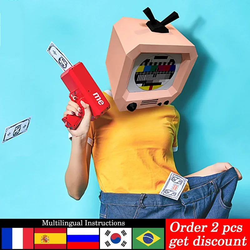 DIY 3D Paper Creative Cute TV Series , craft Art Costume Party Cosplay,Handmade Adult Origami Craft RTY183 – Papercraft Ma...