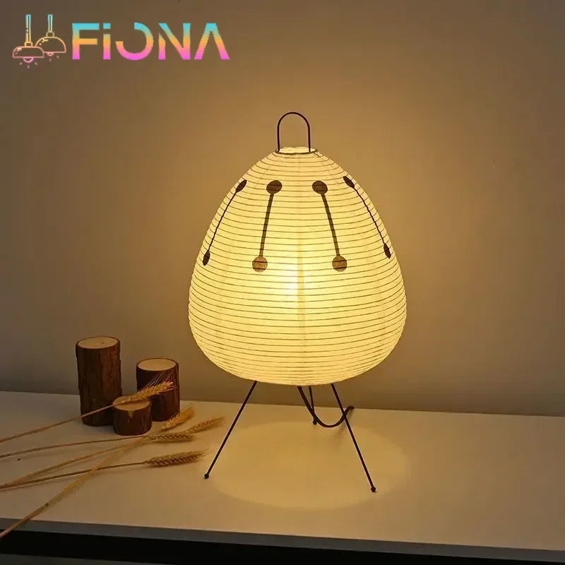 Modern Paper Modern Modern Tripod Rice Table Japanese Style Led Desk for Bedroom Akari Noguchi Yong Bedside Night Lighting...