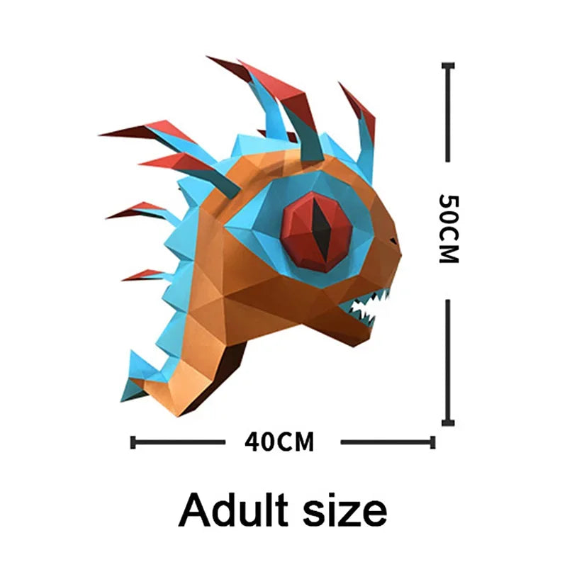 DIY 3D Paper Papercraft Kit – UrbanFolds Papercraft Kit – DIY papercraft kit, front view