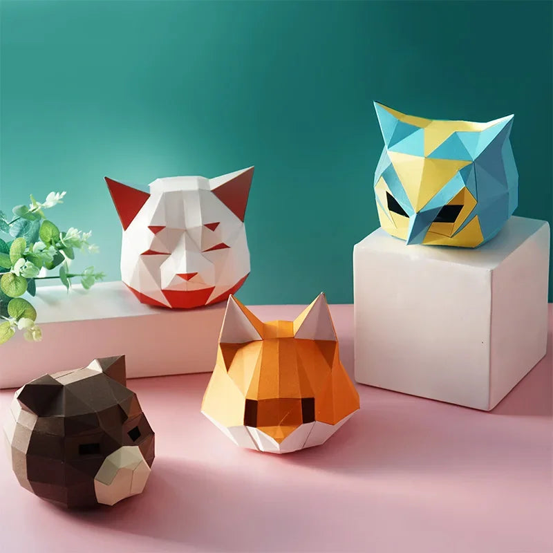 DIY 3D Paper Papercraft Kit – UrbanFolds Papercraft Kit – DIY papercraft kit, angle view