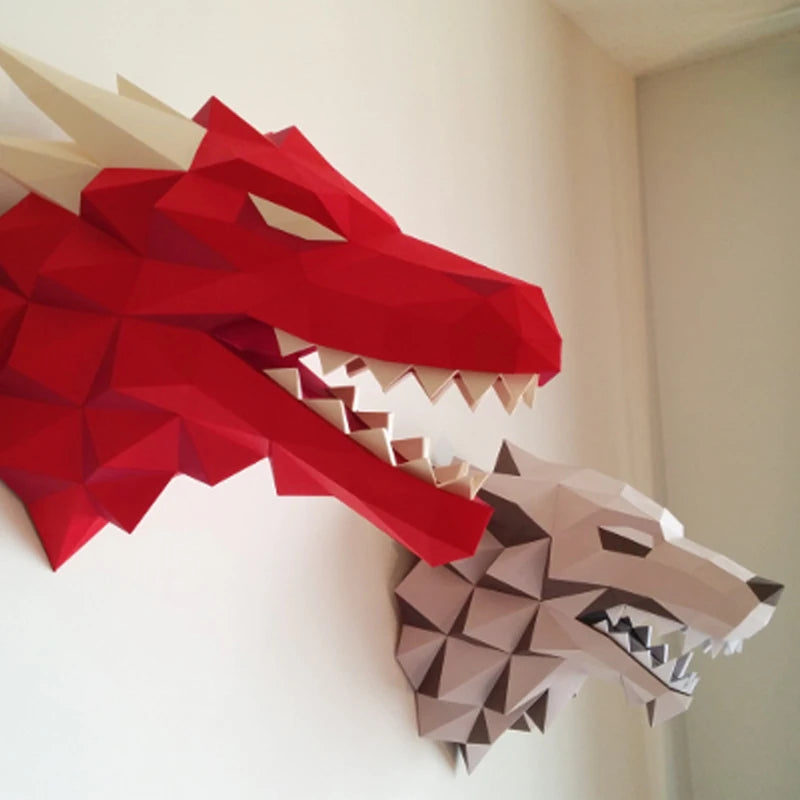 DIY 3D Paper Papercraft Kit – UrbanFolds Papercraft Kit – DIY papercraft kit, angle view