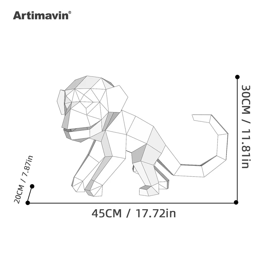DIY 3D Paper Papercraft Kit – UrbanFolds Papercraft Kit – DIY papercraft kit, front view