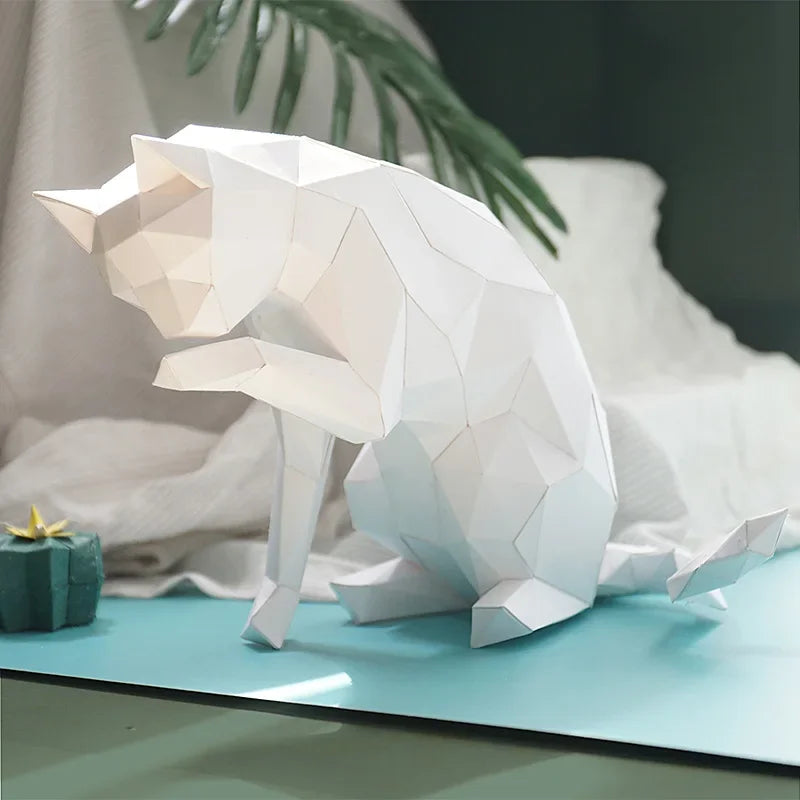 DIY 3D Paper Papercraft Kit – UrbanFolds Papercraft Kit – DIY papercraft kit, angle view