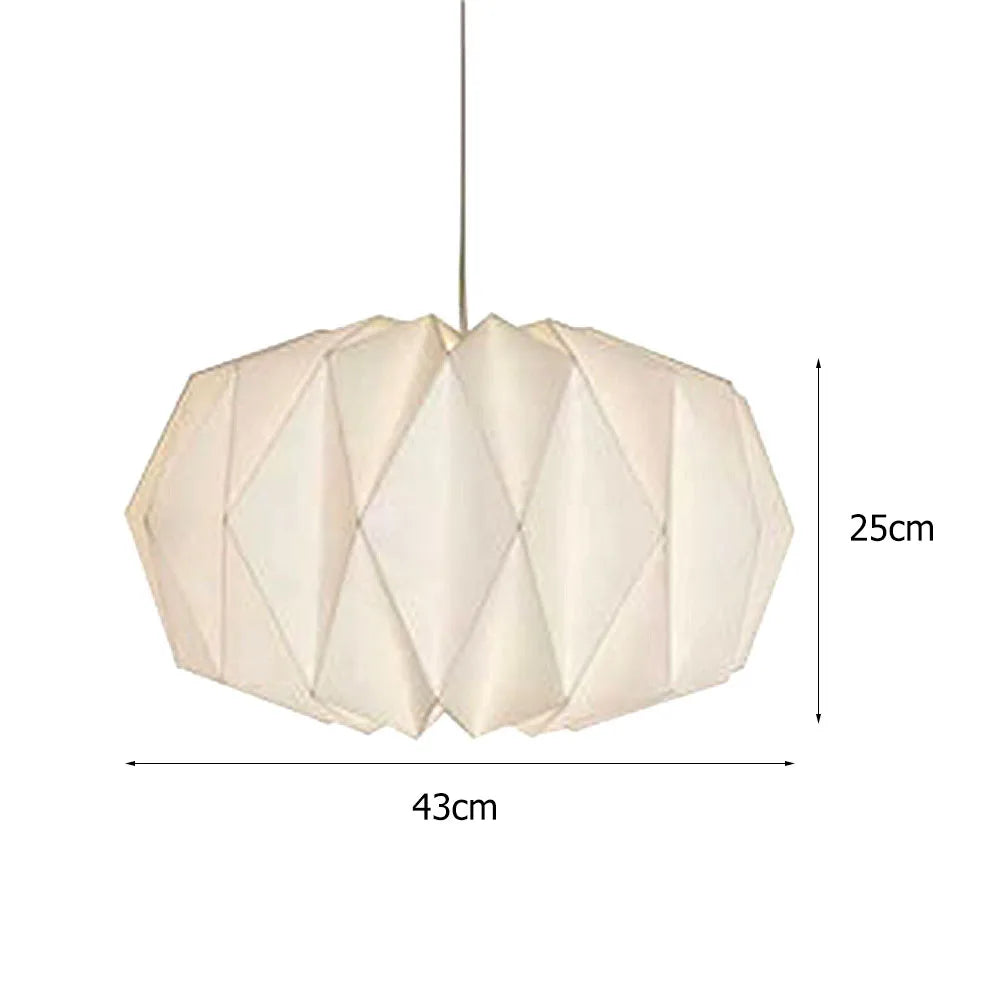 Nordic Creative Paper Lamp Cover Origami Lantern Shade Hanging Lampshade Foldable Ceiling Pendant Light Art Living Room Decor