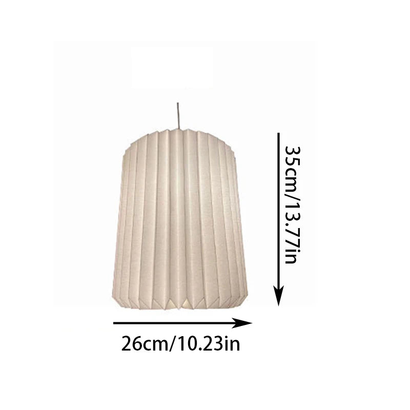 Nordic Style Foldable Lantern Lampshade White Paper Lamp Cover Origami Pendant Lampshade For Living Room Restaurant Bar Cafe