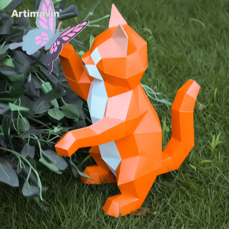 DIY 3D Paper Papercraft Kit – UrbanFolds Papercraft Kit – DIY papercraft kit, in use