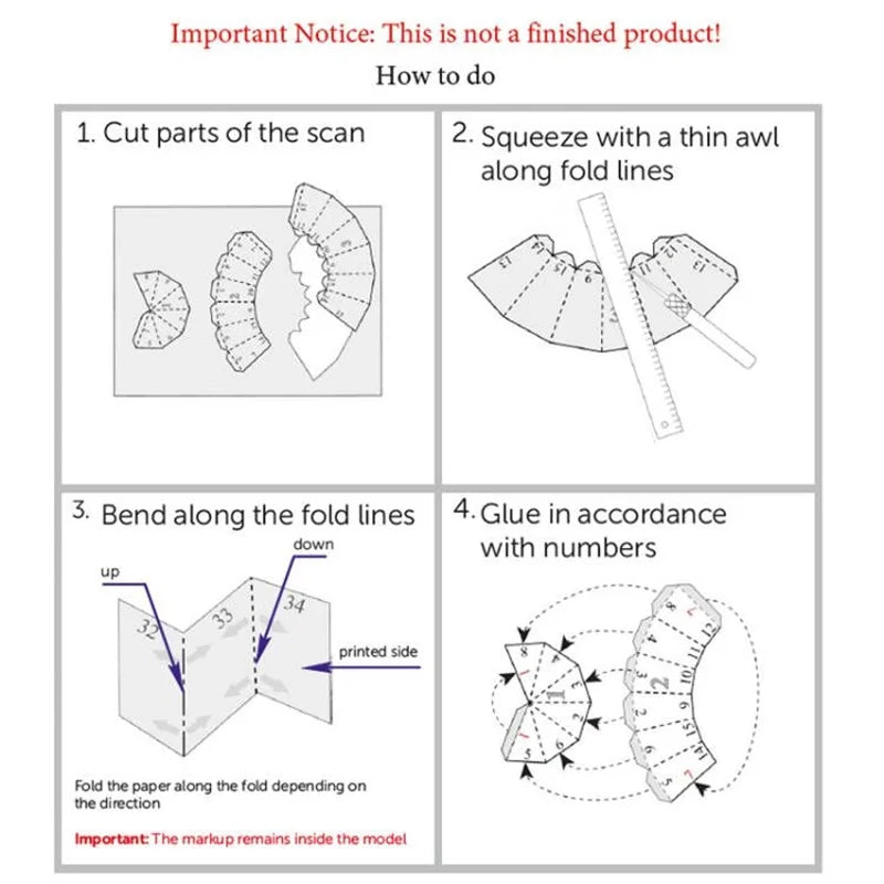 DIY 3D Paper Papercraft Kit – UrbanFolds Papercraft Kit – DIY papercraft kit, in use