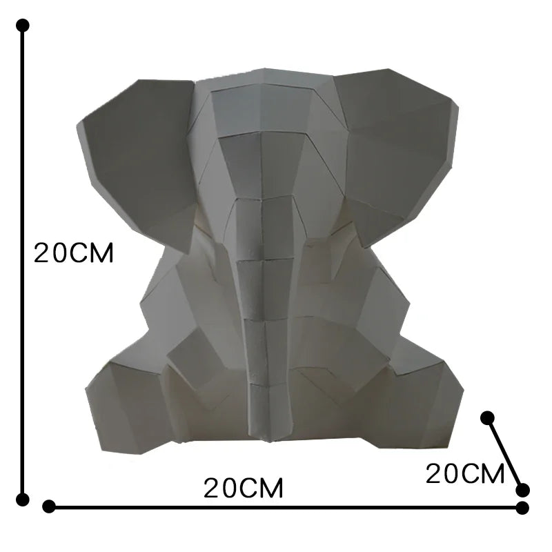 DIY 3D Paper Papercraft Kit – UrbanFolds Papercraft Kit – DIY papercraft kit, front view