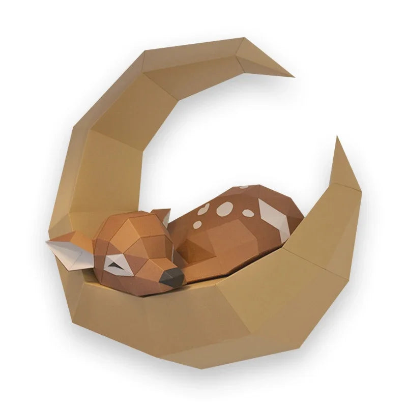 DIY 3D Paper Papercraft Kit – UrbanFolds Papercraft Kit – DIY papercraft kit, front view