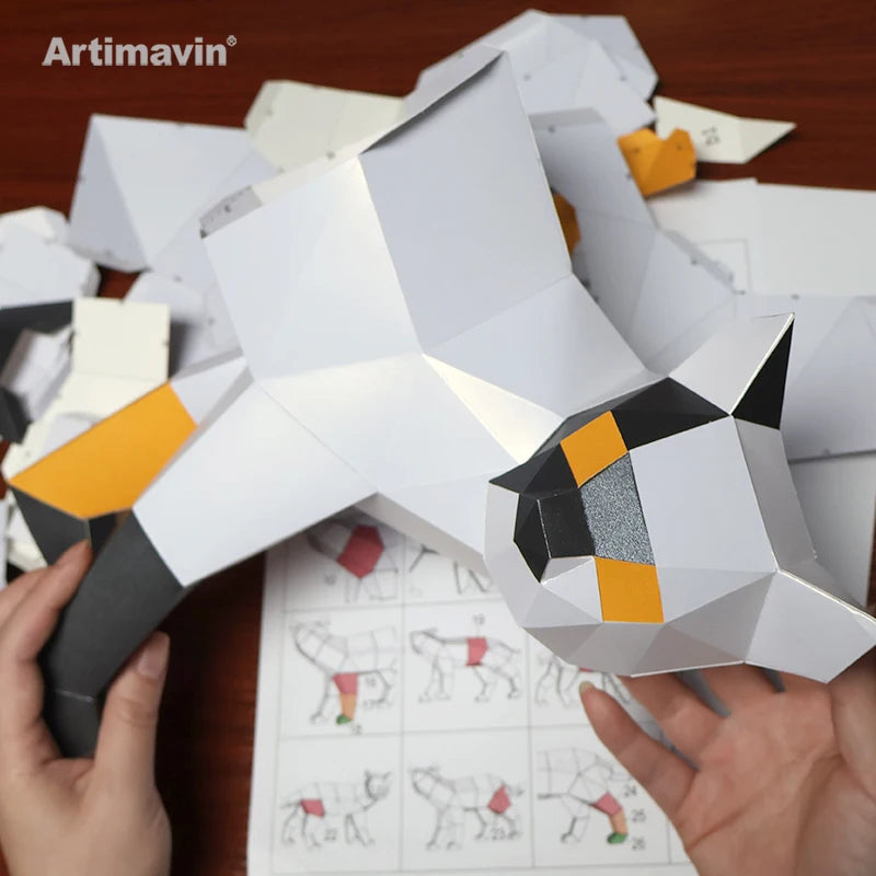 DIY 3D Paper Papercraft Kit – UrbanFolds Papercraft Kit – DIY papercraft kit, package contents