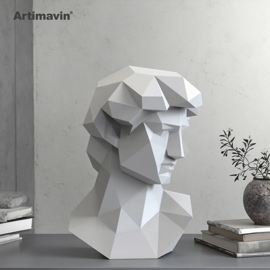 DIY 3D Paper Michelangelo Statue Creative Three-dimensional Origami Ornaments Art ation Handmade Tide Play – Geometric Pap...