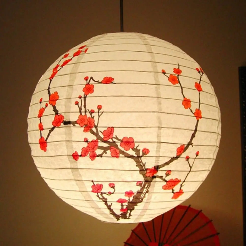 Modern Paper Modern Modern 30cm Handmade Mid-Autumn Festival Round Flower Plum Pattern Chinese Handheld Hanfu Gift – Folde...
