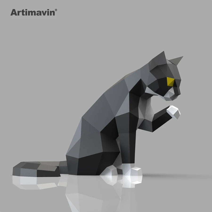 DIY 3D Paper Papercraft Kit – UrbanFolds Papercraft Kit – DIY papercraft kit, front view