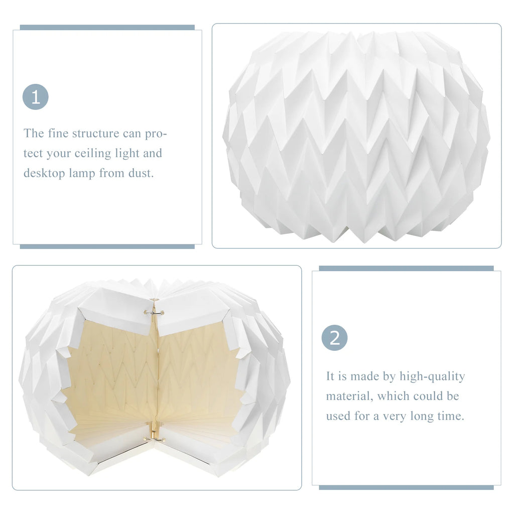Creative Folding Origami Lantern Lampshade Durable Paper Hanging Lamp Shade Decorative Home Lighting
