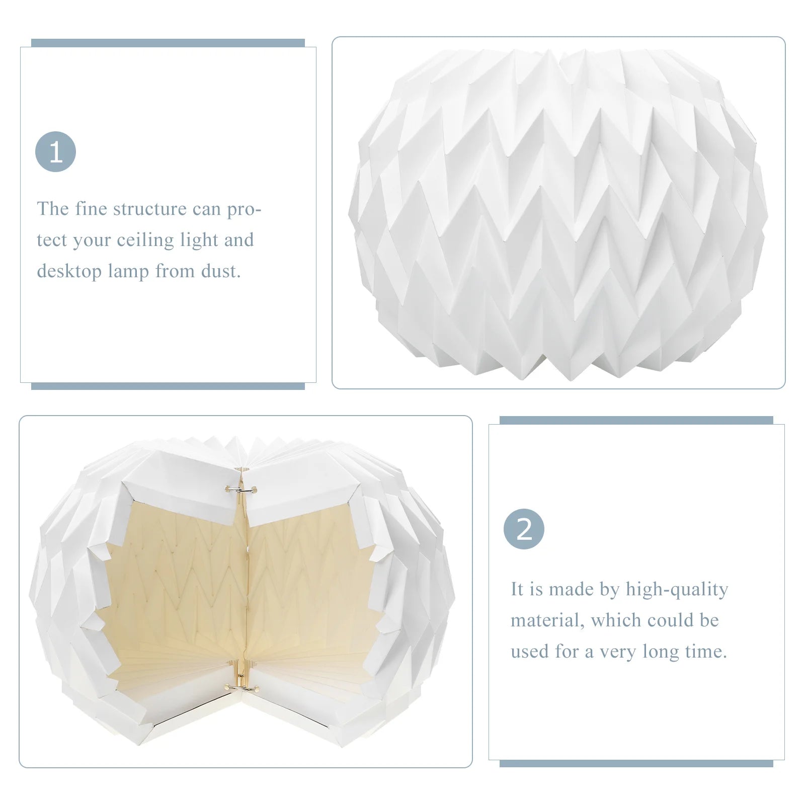 Creative Folding Origami Lantern Lampshade Durable Paper Hanging Lamp Shade Decorative Home Lighting