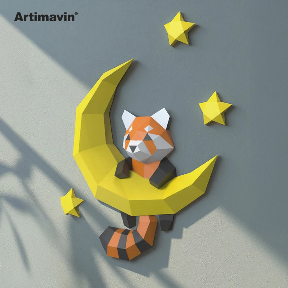 DIY 3D Paper Papercraft Kit – UrbanFolds Papercraft Kit – DIY papercraft kit, angle view