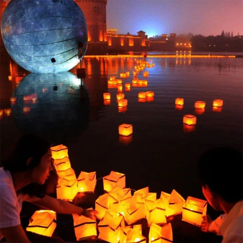Modern Paper Modern Modern 10xWater Floating Chinese Square Adrifting with – Folded – Folded – DIY Folded Lamp Shade – mod...