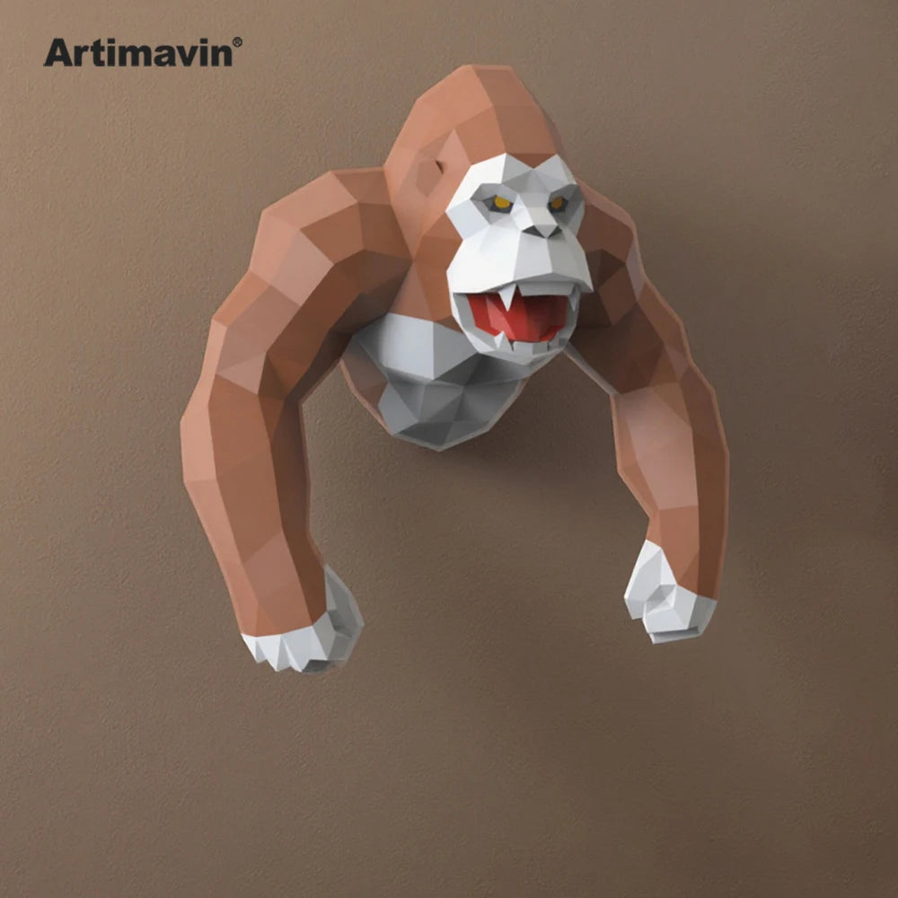 DIY 3D Paper Papercraft Kit – UrbanFolds Papercraft Kit – DIY papercraft kit, angle view