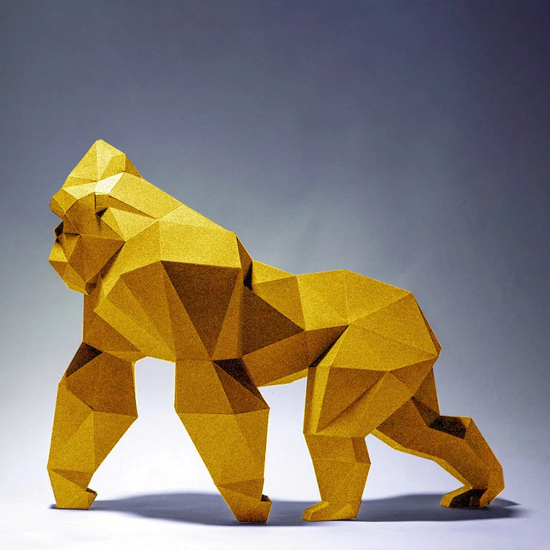 DIY 3D Paper 60cm Crawling Gorilla Ornament Room Ornament Desk ation craft Puzzles Hand Made Creative Toys – UrbanFolds cr...