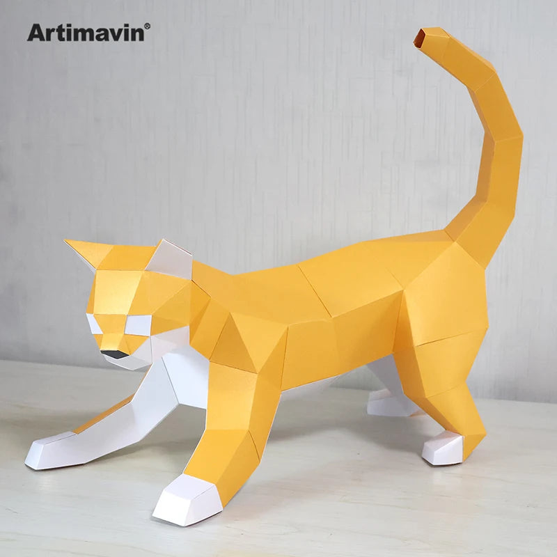 DIY 3D Paper Papercraft Kit – UrbanFolds Papercraft Kit – DIY papercraft kit, front view