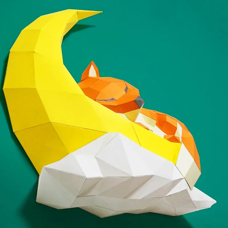 DIY 3D Paper Papercraft Kit – UrbanFolds Papercraft Kit – DIY papercraft kit, angle view